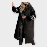 Karolína Sofisticat Palton lung cu detalii moderne