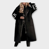 Karolína Sofisticat Palton lung cu detalii moderne