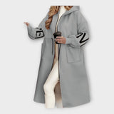 Karolína Sofisticat Palton lung cu detalii moderne