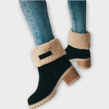 Ghete de iarnă călduroase cu blană artificială