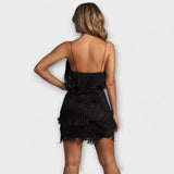 Jaromíra | Mini rochie de seară cu franjuri